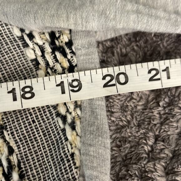 DOLAN Gray Woven / Knit 3/4 Sleeve Mini Dress / Tunic Top Size Medium - Picture 7 of 8